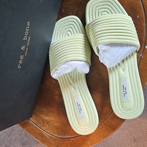 Rag & Bone Women's Light Green Ellis Slide - Picture 5 of 7